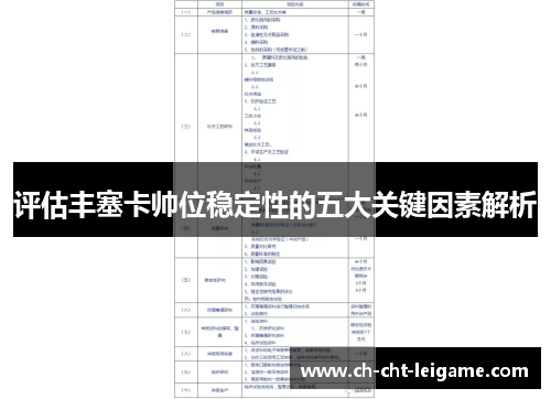 评估丰塞卡帅位稳定性的五大关键因素解析